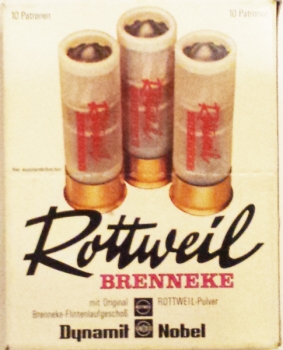 Flintenpatronen Kal. 12/70 Rottweil Brennecke 10er Pack. (EWB)