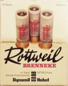Flintenpatronen Kal. 20/67,5 Rottweil Brennecke 10er Pack. (EWB)