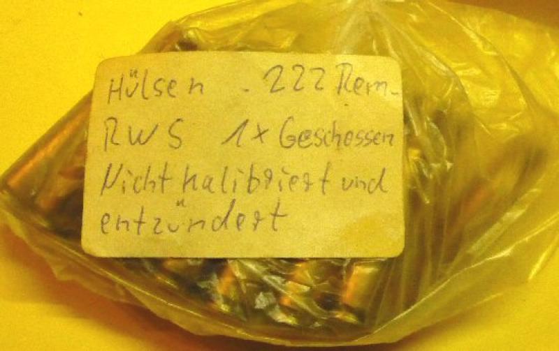 Hülsen .222 Rem.RWS, gebraucht, 1 x geschossen, nicht entzündert oder Kalibriert 20er Beutel